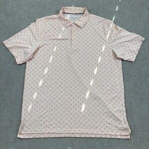 Jim Nantz by Vineyard Vines Orange Martini Print AOP Polo TPC Sugarloaf Men's XL